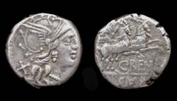 C. Renius, Denarius, Juno Driving Goats Reverse, OMG!